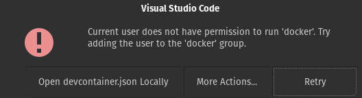 Non-root User Docker Error