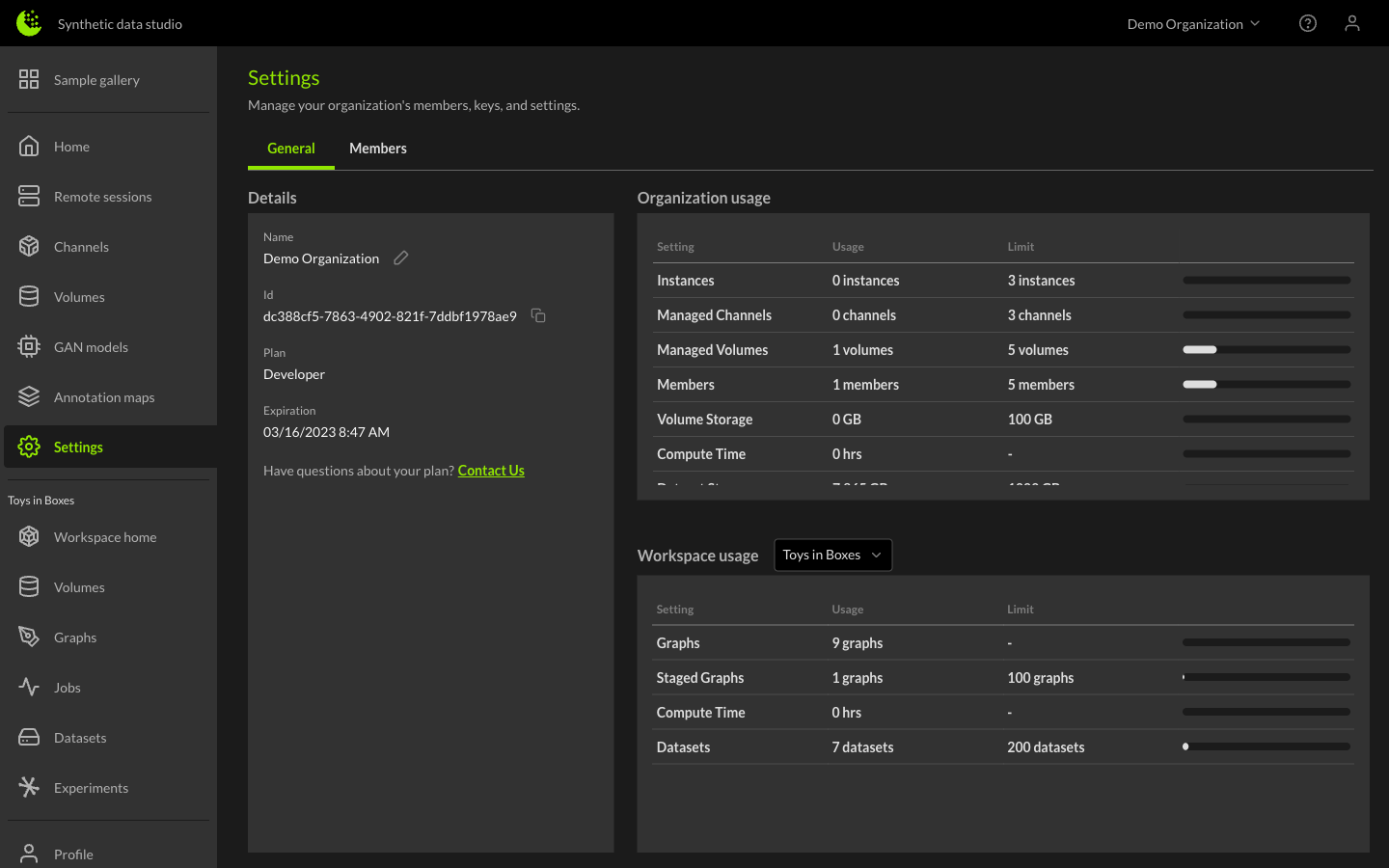 Organization Settings